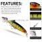Amazon top sales lures minnow 10 Colors 13.4g/11cm black minnow lure best quality floating minnow lure fish bait supplier