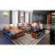 Modern LED design sectional cama couch living room sofa set with chaise