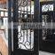 Powder coated finished single leaf design lowes glass wrought iron front doors