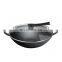 Wood Lid Fully Seasoned Frying Restaurant Kitchen Gas Non Stick Cooking Iron Induction Wok