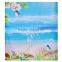 Hotel decorative shower curtain, beach series design shower curtain, digital printing shower curtain