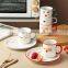 Hot Sale Stack Cups Cute Moose Mug Elf Cup Christmas Plates Set Taza Plegable Teller Ceramic Cup And Saucer For Christmas Gifts