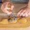 Ravioli Stamp Maker Cutter with Roller Wheel Set, Wooden Handle and Fluted Edge, Pasta Press Kitchen Attachment