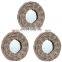Classic Rattan Round Shaped Frame Woven Mirror for Wall Decor Handmade Decorative Wicker Vietnam Manufacturer