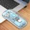 Office rechargeable transparent-bluetooth-mouse wireless mouse with usb dongle and bluetooth 2.4 magic mouse