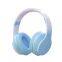 Wrapped Leather Earphone Colorful Bluetooths Stereo Microphone Headset Noise Cancelling Over Ear