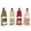 New Linen Gift Ornaments Navidad Xmas Santa Snowman Table Decor Decorative Merry Christmas Wine Bottle Cover Bags