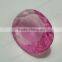 Colorful bead oval shape pink glass gems stone