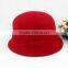 British Style Bowknot Ribbon Dome Wool Felt Elegant Charm Women Church Hat