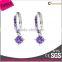 Newest Style High Quality Alloy Open Style Earrings With Colored Crystal Rhinestone