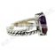 semi precious amethyst gemstone solid 925 silver gorgeous design wholesale rings jewellery
