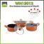 Silicone handle cookware set with nonstick/ceramic coating cookware sets