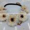 HL012 Fashion women Bohemian Beach Daisy Flower Hairband Flower Head Crown Band for girls