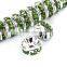 Silver Plated Peridot Color #214 Rhinestone Jewelry Rondelle Spacer Beads Variation Color and Size 4mm/6mm/8mm/10mm