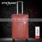 hot sell travel leather luggage with omni-directional wheel