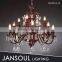 JANSOUL 12 lights 2 tier wholesale price red k9 crystal chandelier