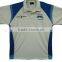 Custom made polo shirt with own logos color blue and white