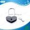 AJF Black Long Bow Heart shaped Love Padlock - Top quality (Lovelock, Gift, Liebesschloss, love lock, wishlock, cadenas d'amour
