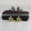 Men fashion accessories custom color velvet cufflink gift box