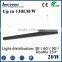 Led linear light fixture 2ft 0.6m 20W Indoor suspending surface mounted LED Batten light tube/ flat led linear