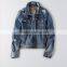 OEM service manufacture China women 100%cotton denim distressed ripped jeans jacket                        
                                                                                Supplier's Choice