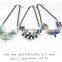 Europe and America Popular Elegant workmanship Crystal and Resin Alloy multi color Flower Charm Necklace in Stock