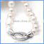 Wholesale 925 Sterling Silver Micro Pave Zircon Lobster Clasp With End Cap For Pearl Jewelry Necklace Bracelet SC-CZ039