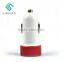 White Red USB Car Charger With 2 USB Ports 5V4.8A For Wholesale