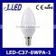 led 2835smd candle flame bulb 6w