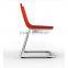 Simple Design Red Plastic Chair Sled Base Armless Conference Chair
