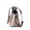 Trend style elegant shining snake grain belt front design ladies silver crossbody bag