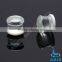 pyrex glass transparent ear expander body piercing 00G
