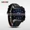 New Products 2014 WEIDE Male Clock Fashion Vogue Watch Leather Strap Watches Alarm LED Watch Waterproof Relogio Masculino WH2308