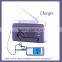 Mini Hand-Crank self-power Emergency Radio / Flashlight with siren