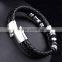 Stainless Steel Buckle Braided Leather Wrap Bracelet