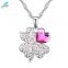 2015 fashion jewelry chain for zircon heart pendant crystal necklace for women