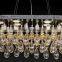 WD-6908PA/PLA Ellipse Champagne Gold K9 Top Grade Crystal Pendant Light