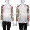 New Women's Round Neck Long Sleeve Leopard Print Sweatshirt T-shirt Blouse Top V