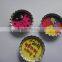 Custom Round Shap LED Light Up Badges Led Flashing badge LED name