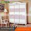 Latest luxurious leather sliding wardrobe door design
