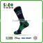 dark blue and green color jacquard cotton sports socks