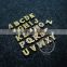7mm gold plated alloy rhinestone 26 letters DIY pendant charm supplies 1850259