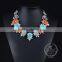 high quality vintage rhinestone flower chunky statement necklace tin alloy fashion women pendant necklace 6390134