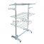 Clothes Airer Drying Rack Extra Large Deluxe 3 Tier Clothes Drying Rail (20M Hanging Space) White and Orange Folding hangers Fla