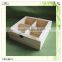 hinge transparent lid pine wood moon cake box