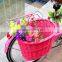 High Quality Cheap Wicker Bike Basket &purple Girl Bike Basket