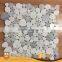 Spray gray marble mosaics herringbone tile for bathroom
