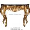 French Style Living Room Furniture Console Desk With Marble top