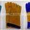 DDSAFETY Wholesale Natural Short Welder Gloves With Leather Short Cuff