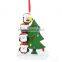 Penguin Buddies With Tree Family Of 4 Personalized Christmas Tree Ornament